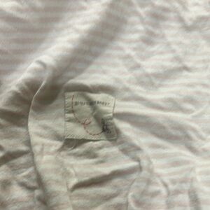 Burt’s Bees Striped White and Pink crib sheet